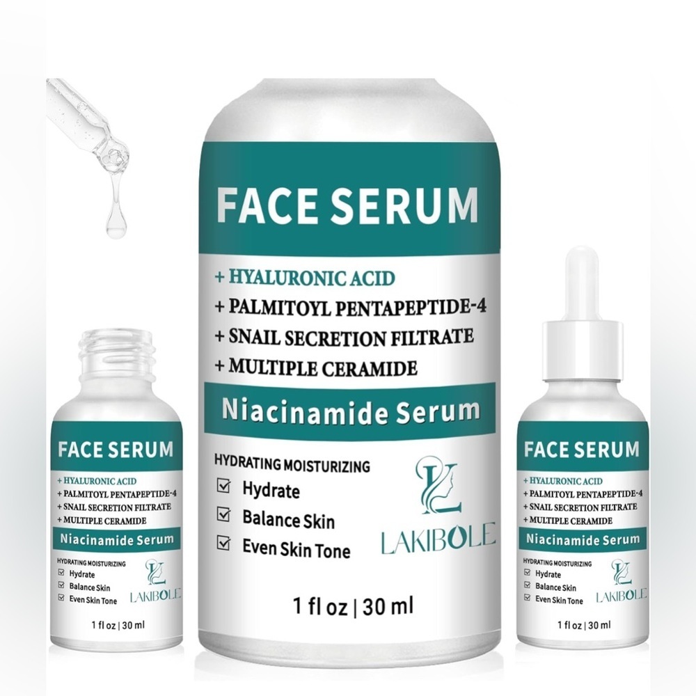 Face Serum with Hyaluronic Acid- 3 bottles